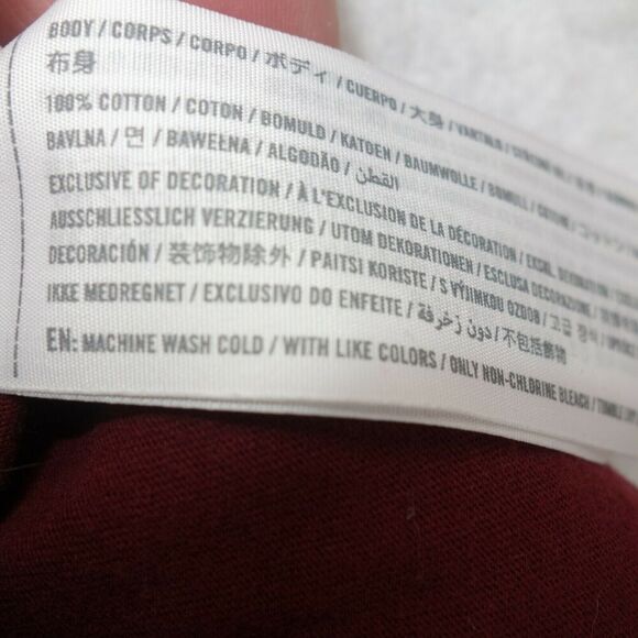 Hollister Cropped Sun Long Sleeve Tee Shirt Marron Red Juniors Women's Small - Picture 5 of 8